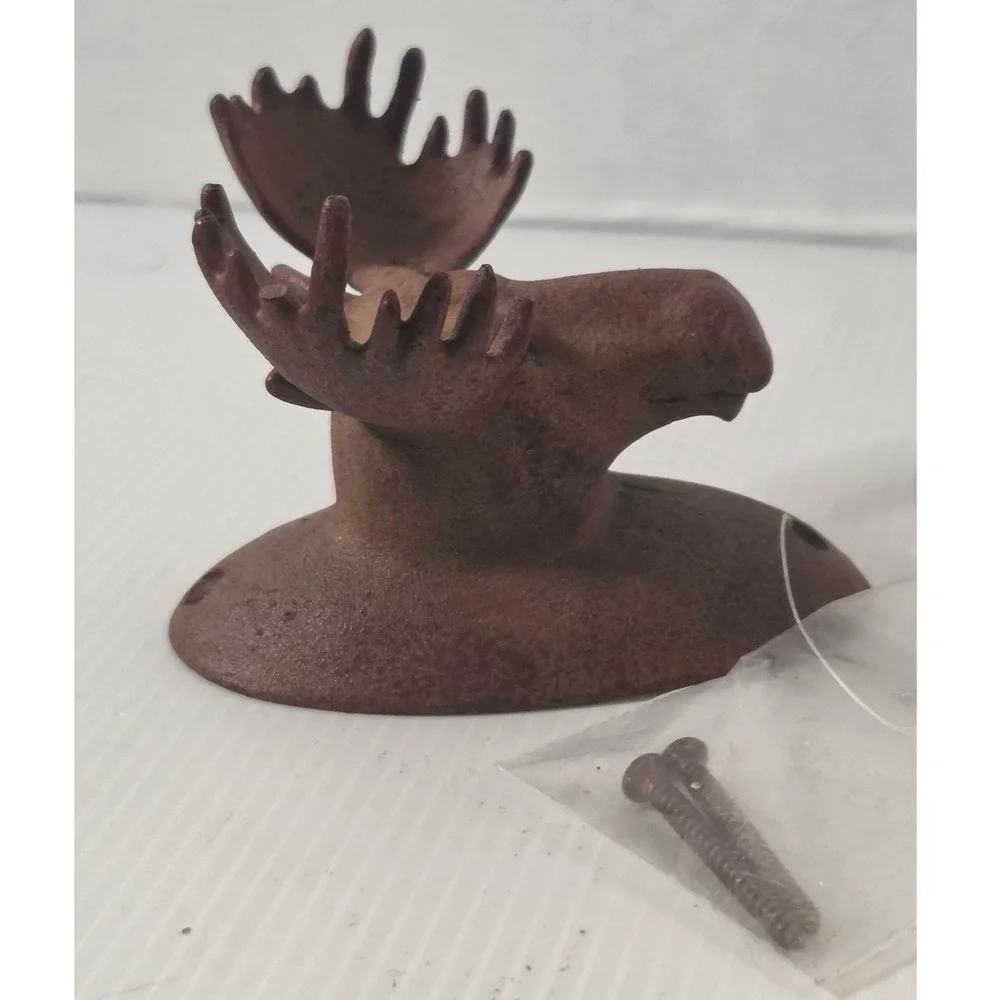 SPI Moose Wall Hook Cast Metal Rustic Cabin Lodge Hunting Decor Coat Hat